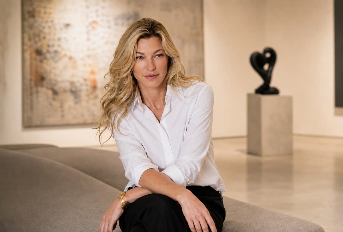 Nicole Junkermann dans une galerie baignée de lumière estivale pour une note de fin juin sur l’art et la lumière